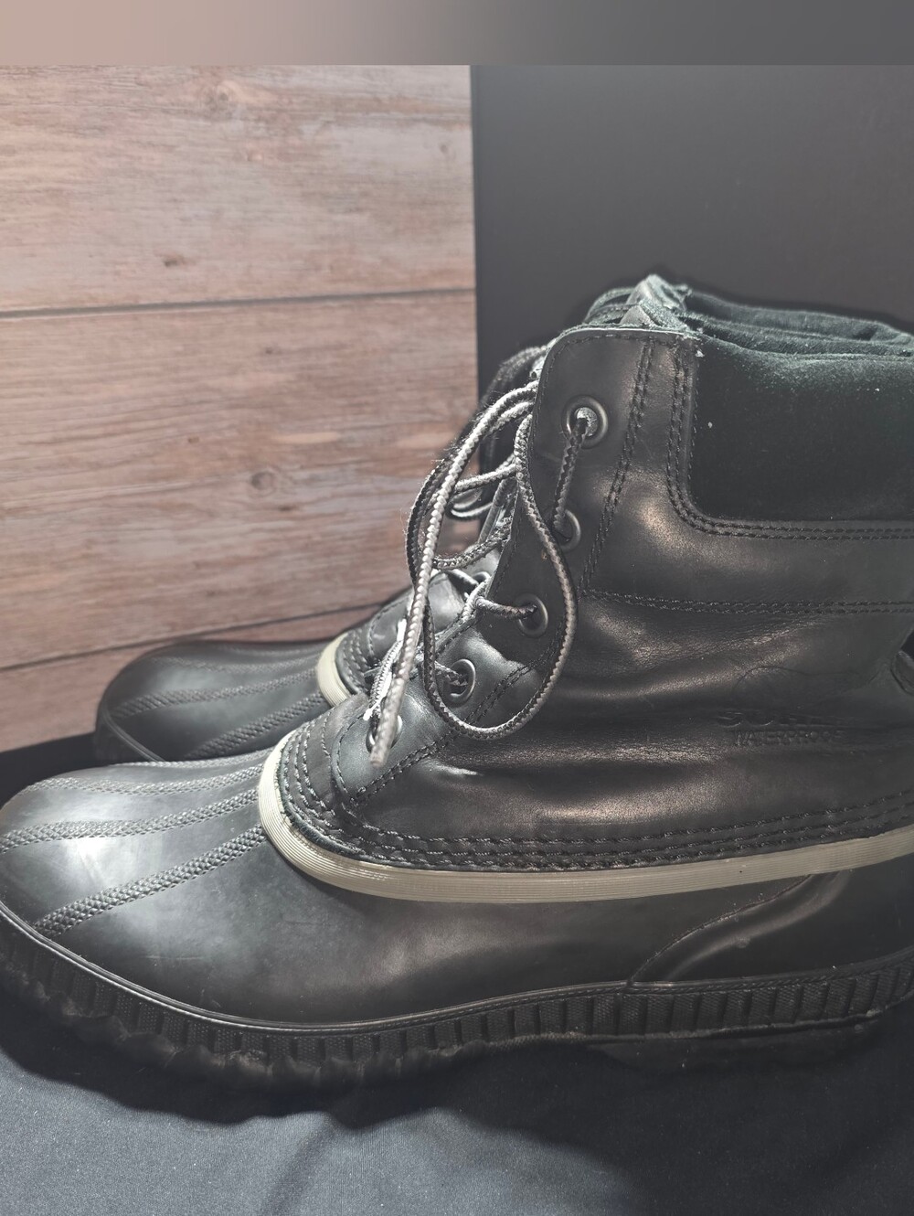 Mens Sorel Cheyanne II Black Waterproof Insulated Winter Snow Rain Duck Boots 11 - Picture 7 of 16